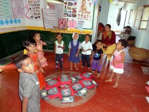 Children acting out a story