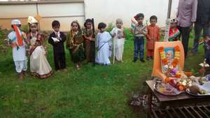 Dressed up to perform on Gandhiji's birthday