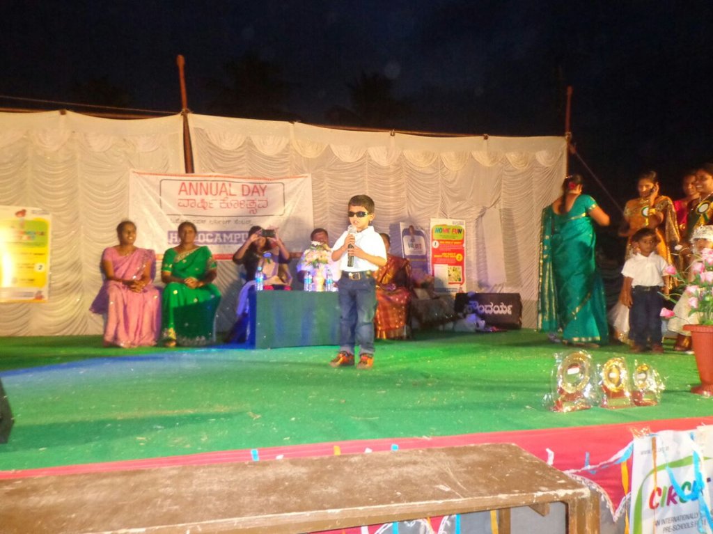Recital by a student at Annual Day