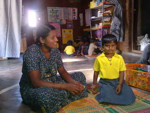 KG Student & Mother talking to the Teacher