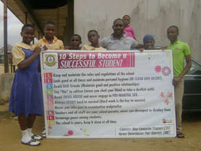 MIND kids from Nkpolu  with their banner project
