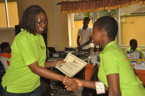 Presentation of certificates to camp graduates