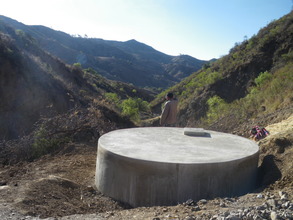 New water tank provided by Global Giving donors!