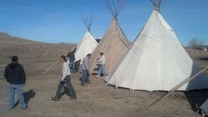Young Men's Gathering Raising Tipis Nov 2012