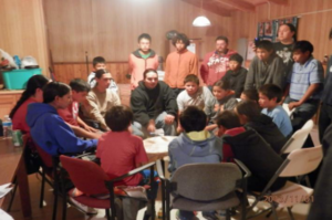 Receiving teachings about the drum and song