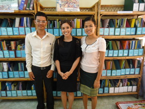 Chab Dai Library with Soparith, me, and Sithy