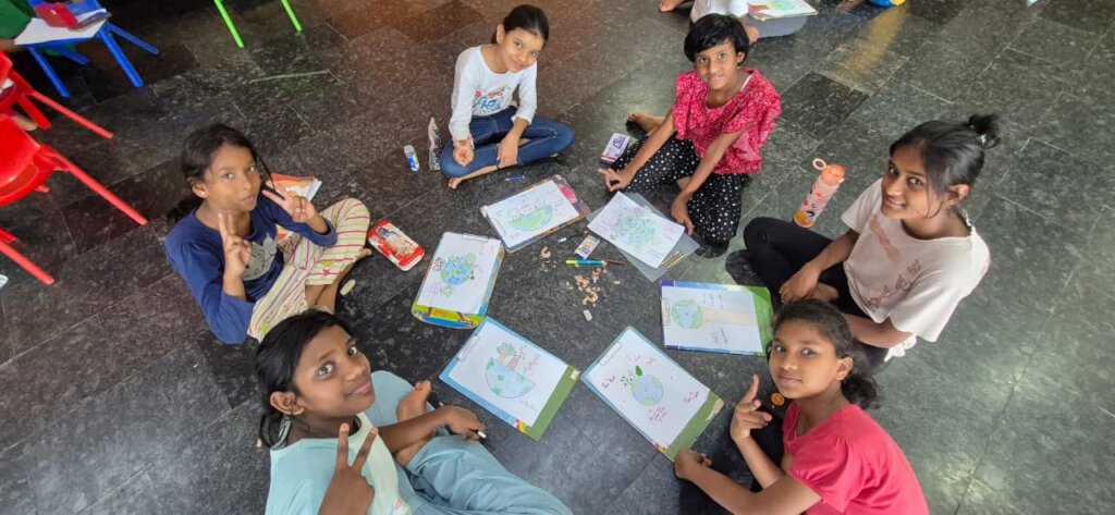Fun making posters on World Environment Day