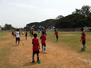 Children are coached by Real Madrid Team in BLR