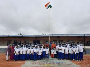 Flag hoisting in our New Home Campus