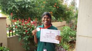 Monisha with her gold medal