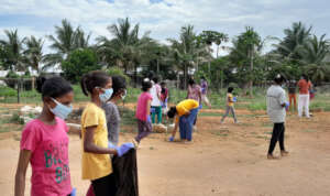 Cleaning at action