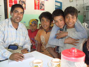 Children at the drop-in centre