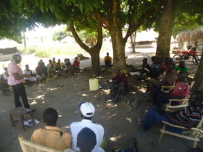 A community sensitization session.