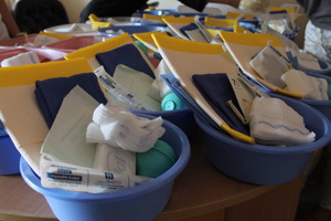 Mama kits donated by Delivering Hope