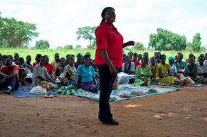 GWED-G staff member educates HIV+ women's groups