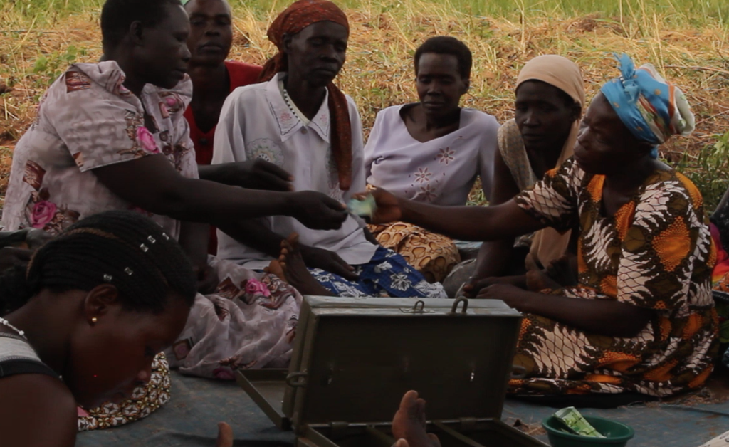 HIV+ Mothers conducting their weekly VSLA Session