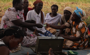 HIV+ Mothers conducting their weekly VSLA Session