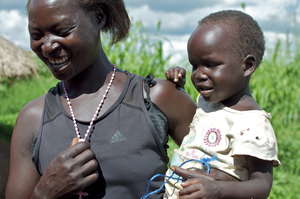Molly, an HIV positive woman, and her healthy baby