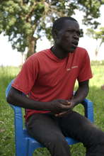 Bosco, the Secretary of Palema Youth Group