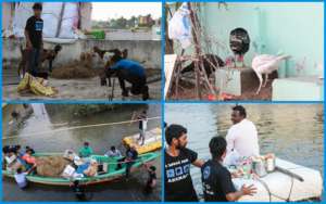 Rescue during the floods