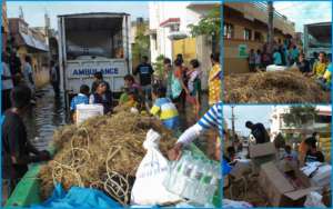 Blue Cross of India team helping out during floods