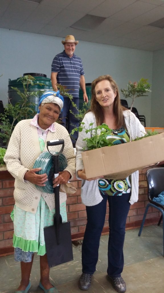 Liwonga's granny winning her gardening prize!