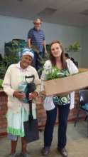 Liwonga's granny winning her gardening prize!