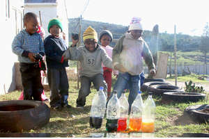Feed & Teach 34 children age 0-4 in S/Afr village