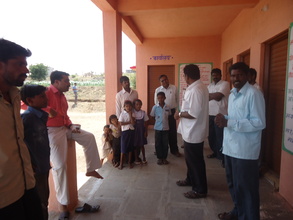 Speaking with community at primary school