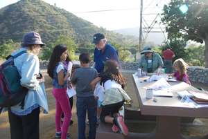 Little hikers learning about the LA River