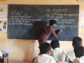 Effective use of black board by a teacher (Coach)