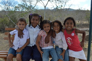 A group of Fabretto students at the La Cruz school