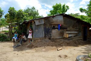 The twins' home in the La Cruz dump in Nicaragua