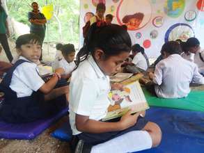 Child at the Donkey Library