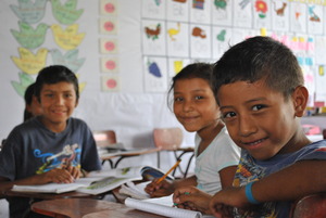 Primary students at the Cusmapa school.