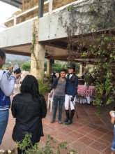 Nadja (Right) with Compartir Student Visiting Show