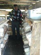 Bernard inside the incubation house