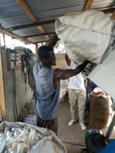 Arthur hard at work running his recycling business