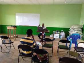Moses learning at the training center.