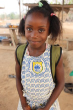 Osei's 10 year old daughter, home from school