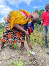 Ayishatu practicing what she has learnt