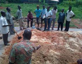 An instructor explains the process to students