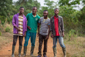 Staff and young farmers at the Training Center