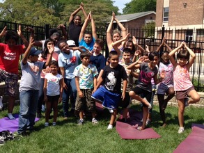 Group yoga pose