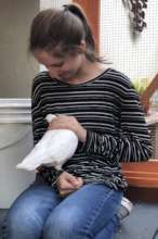 Kyla & Cantaloupe share quality time in the aviary