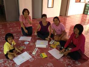 The training center: Art is fun, and heals hearts.