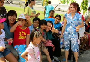 Childrens' Day in Klong Toey, Bangkok.