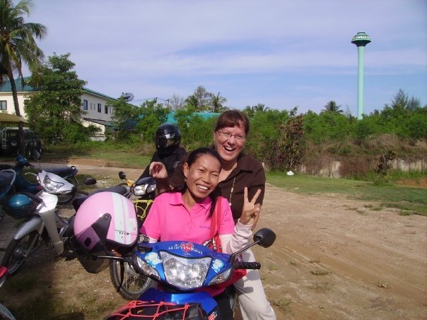 Just after the tsunami, Teacher Nat and a Mentor.