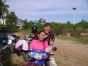 Just after the tsunami, Teacher Nat and a Mentor.