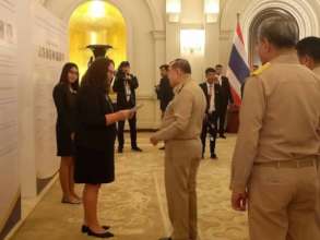 Speaking at Thai Government House at MOU signing.